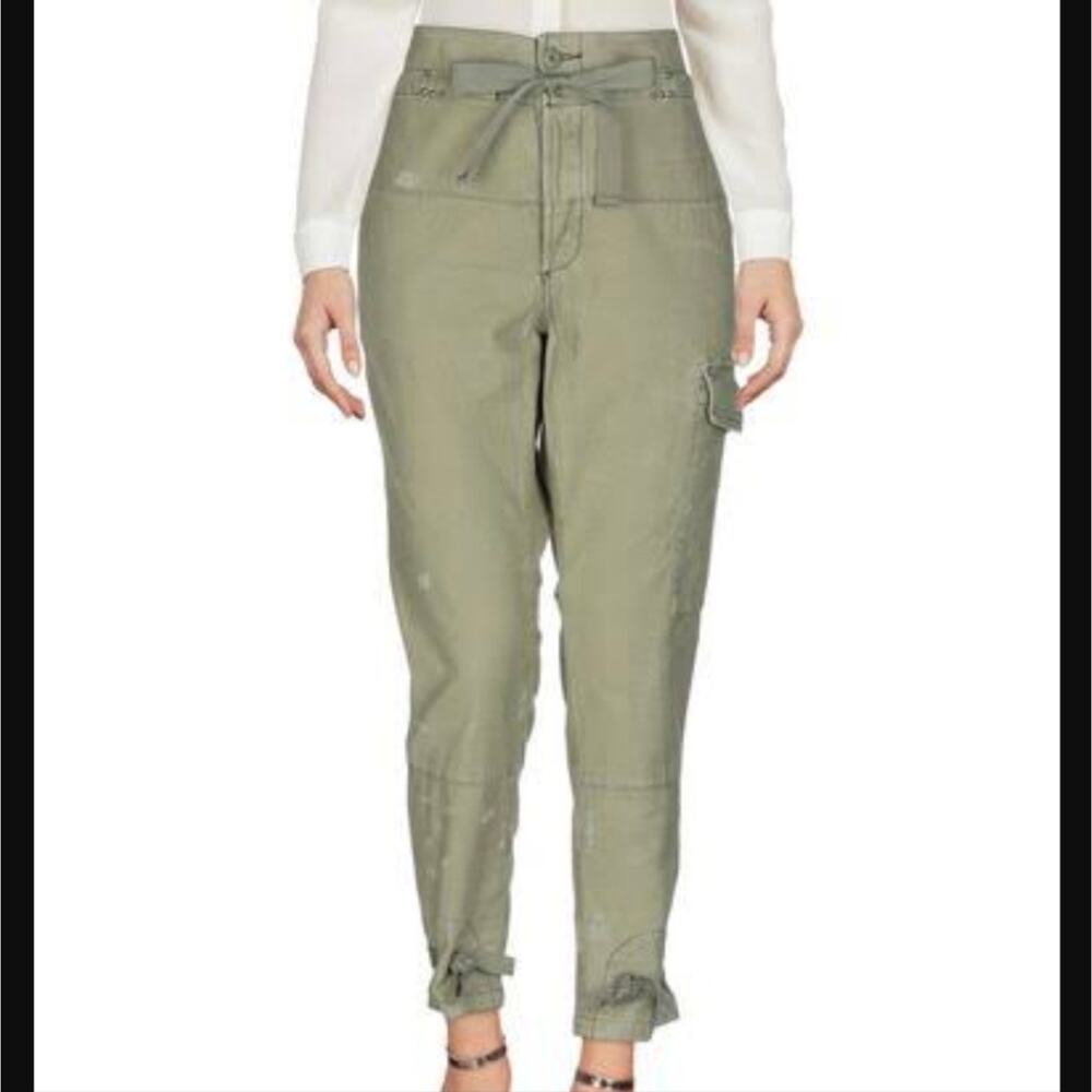 Free People Army Embellished & Distressed Casual Pants | Size 0